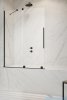 Radaway Furo Black PND II parawan nawannowy 150cm lewy szkło przejrzyste 10109788-54-01L/10112744-01-01
